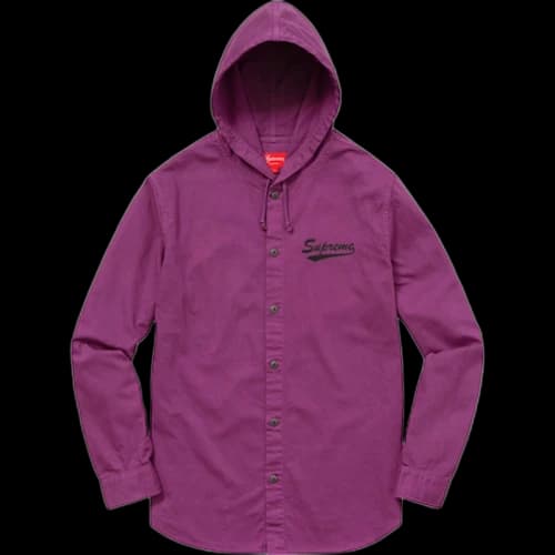 Supreme Hooded Shirt Purple