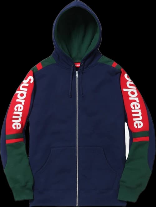Supreme Hooded Track Zip Up Sweat Navy