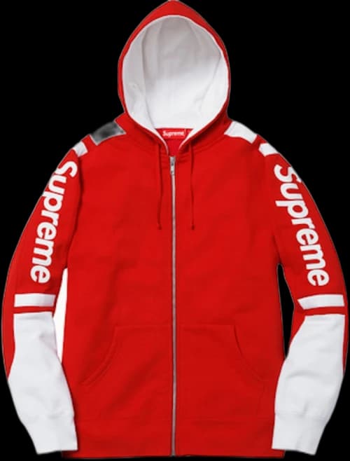 Supreme Hooded Track Zip Up Sweat Red
