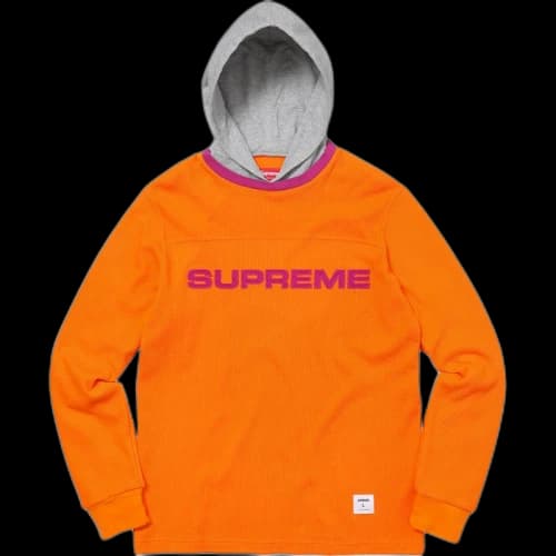Supreme Hooded Waffle Ringer Orange