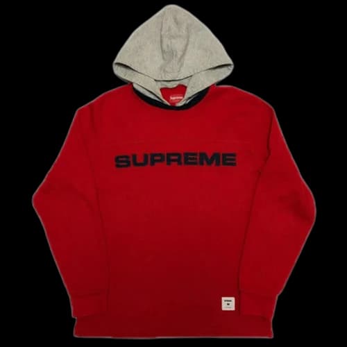 Supreme Hooded Waffle Ringer Red