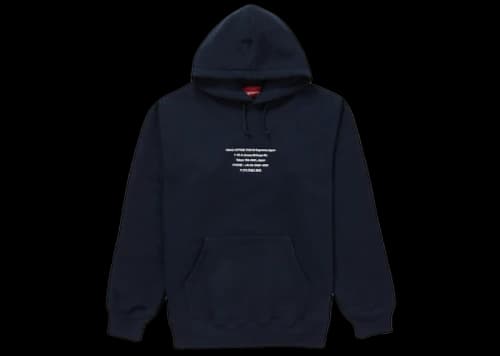 Supreme HQ Hooded Sweatshirt Navy