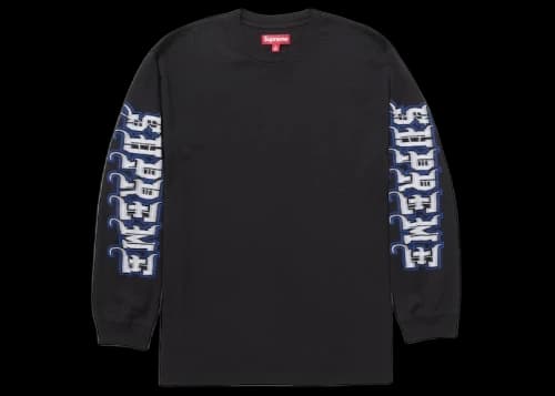 Supreme Intarsia Sleeve L/S Top (FW25) Black