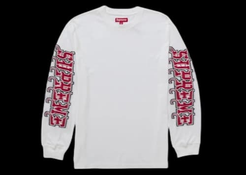 Supreme Intarsia Sleeve L/S Top (FW25) White