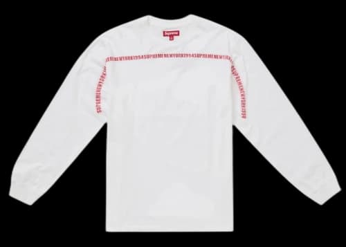 Supreme Intarsia Stripe L/S Top White