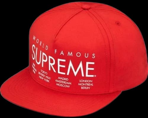 Supreme International 5 Panel Cap Red