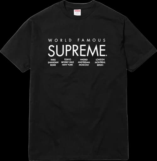 Supreme International Tee Black