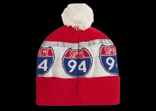 Supreme Interstate Reflective Beanie Red