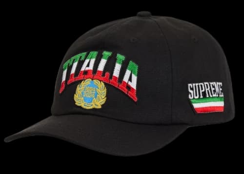 Supreme Italia 6 Panel Black