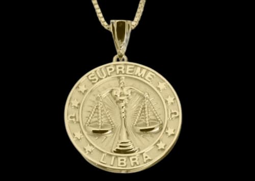 Supreme Jacob&Co Libra Zodiac Pendant 14K Gold