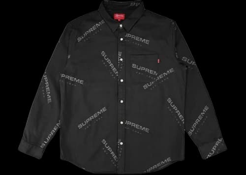 Supreme Jacquard Denim Shirt Black