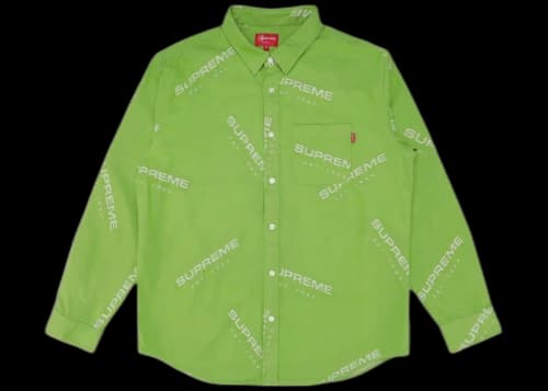 Supreme Jacquard Denim Shirt Lime