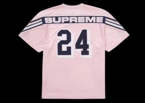 Supreme Jacquard Rib Football Jersey Pink