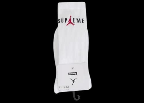 Supreme Jordan Crew Socks White