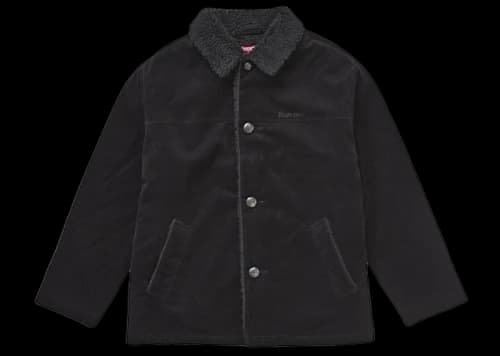 Supreme Kindermann Uncut Corduroy Car Coat Black