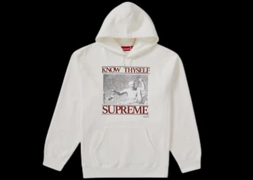 Supreme Know Thyself Hooded Sweatshirt White