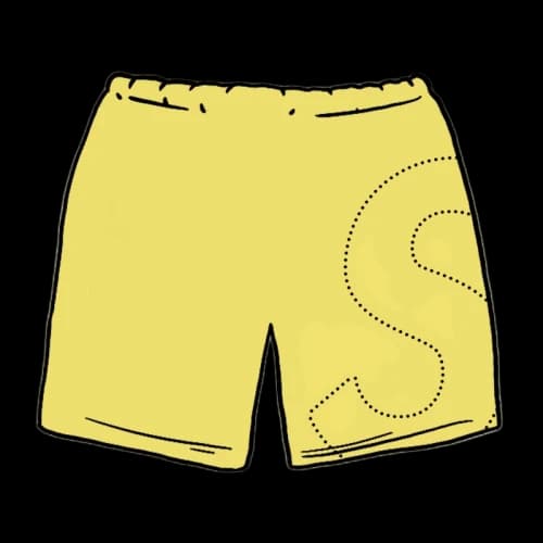 Supreme Laser Cut S Logo Sweatshort Light Lemon