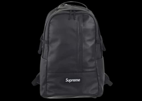 Supreme Leather Backpack Black