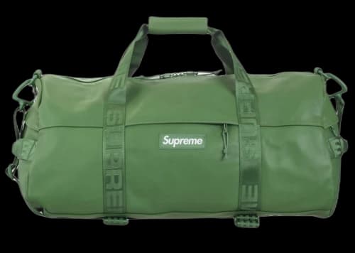 Supreme Leather Duffle Bag Green