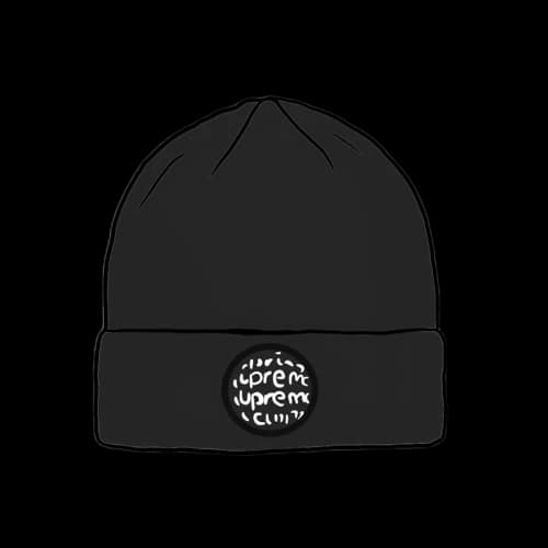 Supreme Lenticular Patch Beanie Black