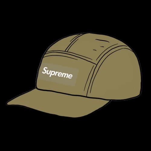 Supreme Linen Camp Cap Olive