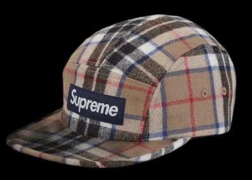 Supreme Lochcarron Camp Cap Tan Plaid