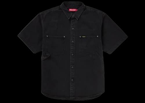 Supreme Loose Fit S/S Denim Painter Shirt Black