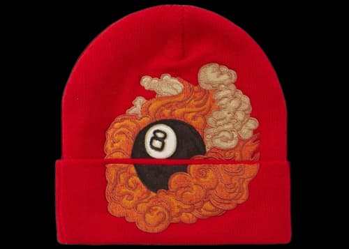 Supreme Martin Wong 8-Ball Beanie Red