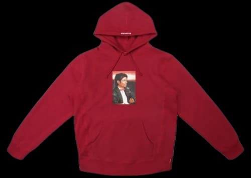 Supreme Michael Jackson Hooded Sweatshirt Cardinal