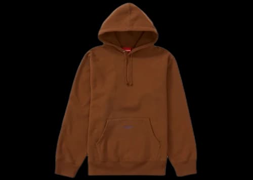 Supreme Micro Logo Hooded Sweatshirt (SS22) Brown