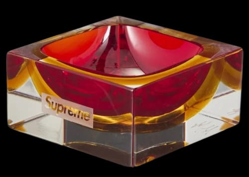 Supreme Murano Ashtray Clear