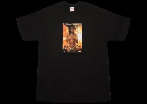 Supreme Nan Goldin Kim in Rhinestone Tee Black