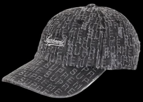 Supreme Needle Punch Denim 6-Panel Black