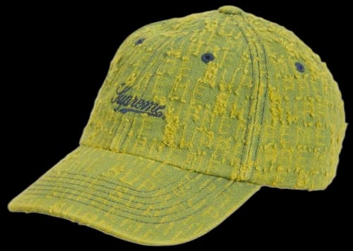 Supreme Needle Punch Denim 6-Panel Green