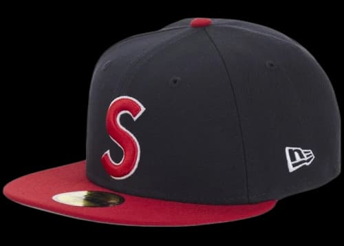 Supreme New Era Reaper S Logo 59Fifty Fitted Hat Navy