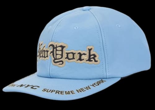 Supreme New York Leather 6-Panel Blue
