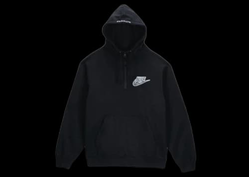 Supreme Nike Half Zip Hooded Sweatshirt Black