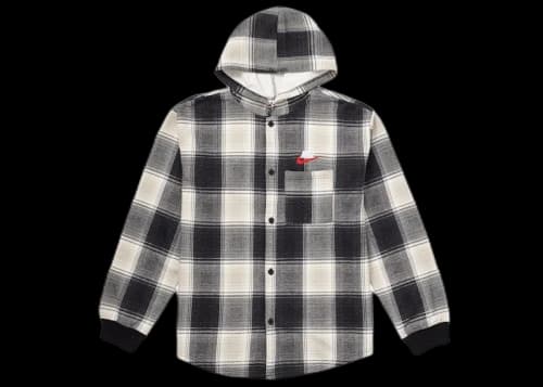 Supreme Nike Plaid Hooded Sweatshirt Black