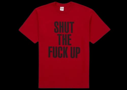 Supreme Number (N)ine Shut Up Tee Red