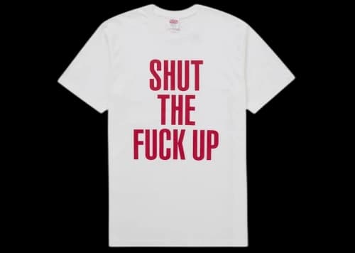 Supreme Number (N)ine Shut Up Tee White