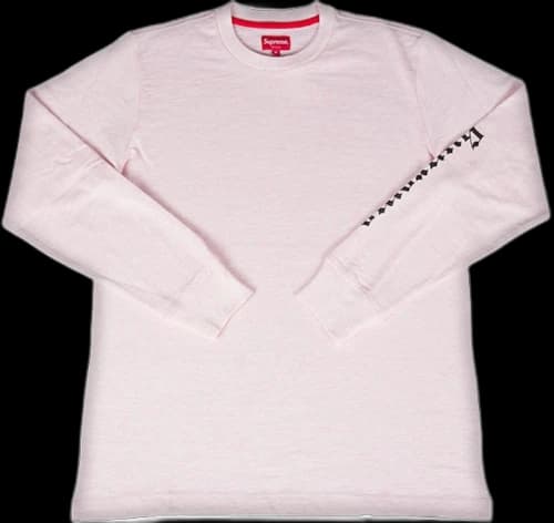 Supreme Old English LS Top Heather Pink
