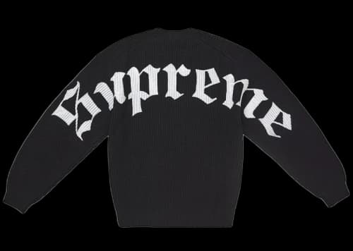 Supreme Old English Printed Sweater Black