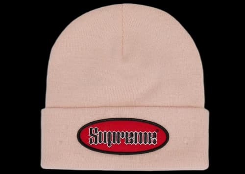 Supreme Oval Patch Beanie (SS22) Pink