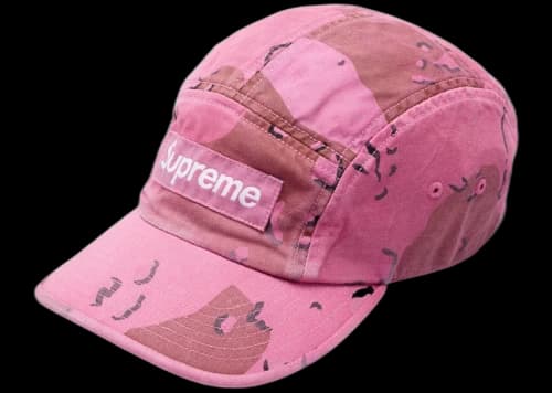 Supreme Overdyed Camo Camp Cap Pink
