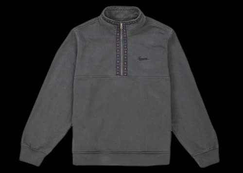 Supreme Overdyed Half Zip Sweatshirt Black