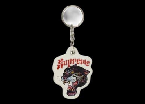 Supreme Panther Keychain White