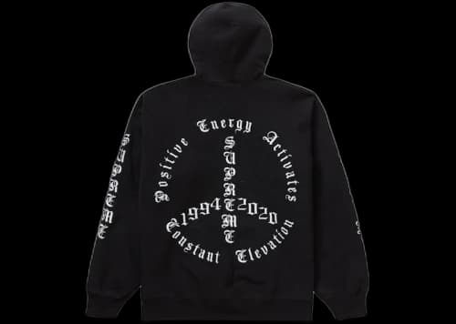 Supreme Peace Hooded Sweatshirt Black