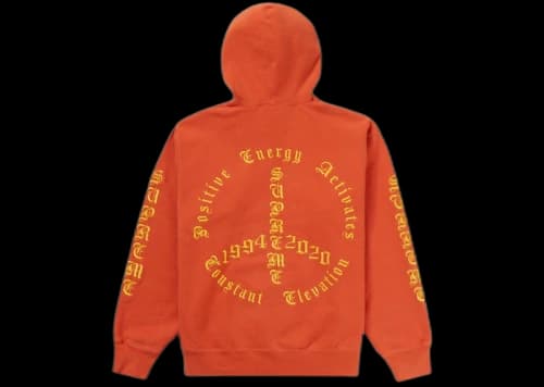 Supreme Peace Hooded Sweatshirt Burnt Orange