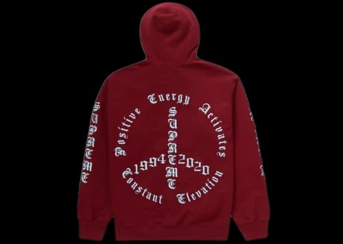Supreme Peace Hooded Sweatshirt Cardinal