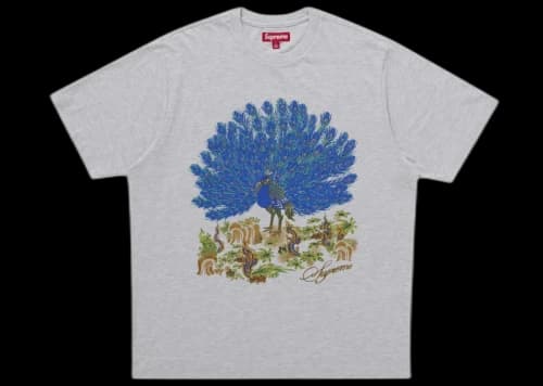 Supreme Peacock S/S Top Ash Grey